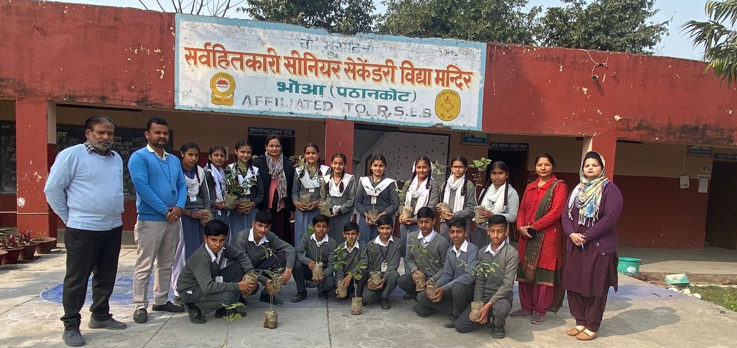 Sarvhitkari Senior Secondary School planting project