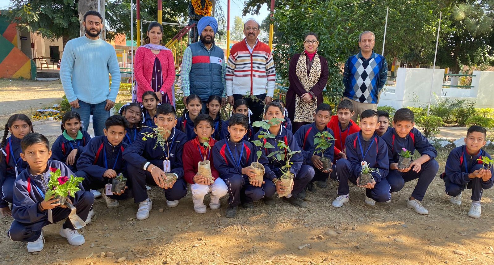 Govt. Sr. Sec. School, Karoli planting project